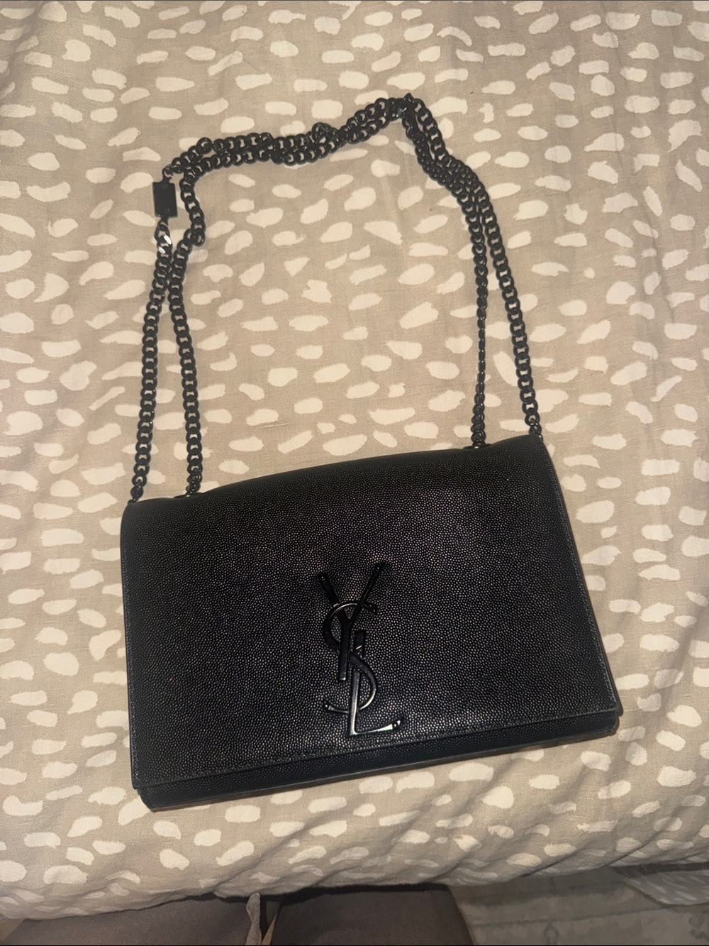 Source Unknown Black Chain Crossbody Bag with Logo - Picture 2 of 6